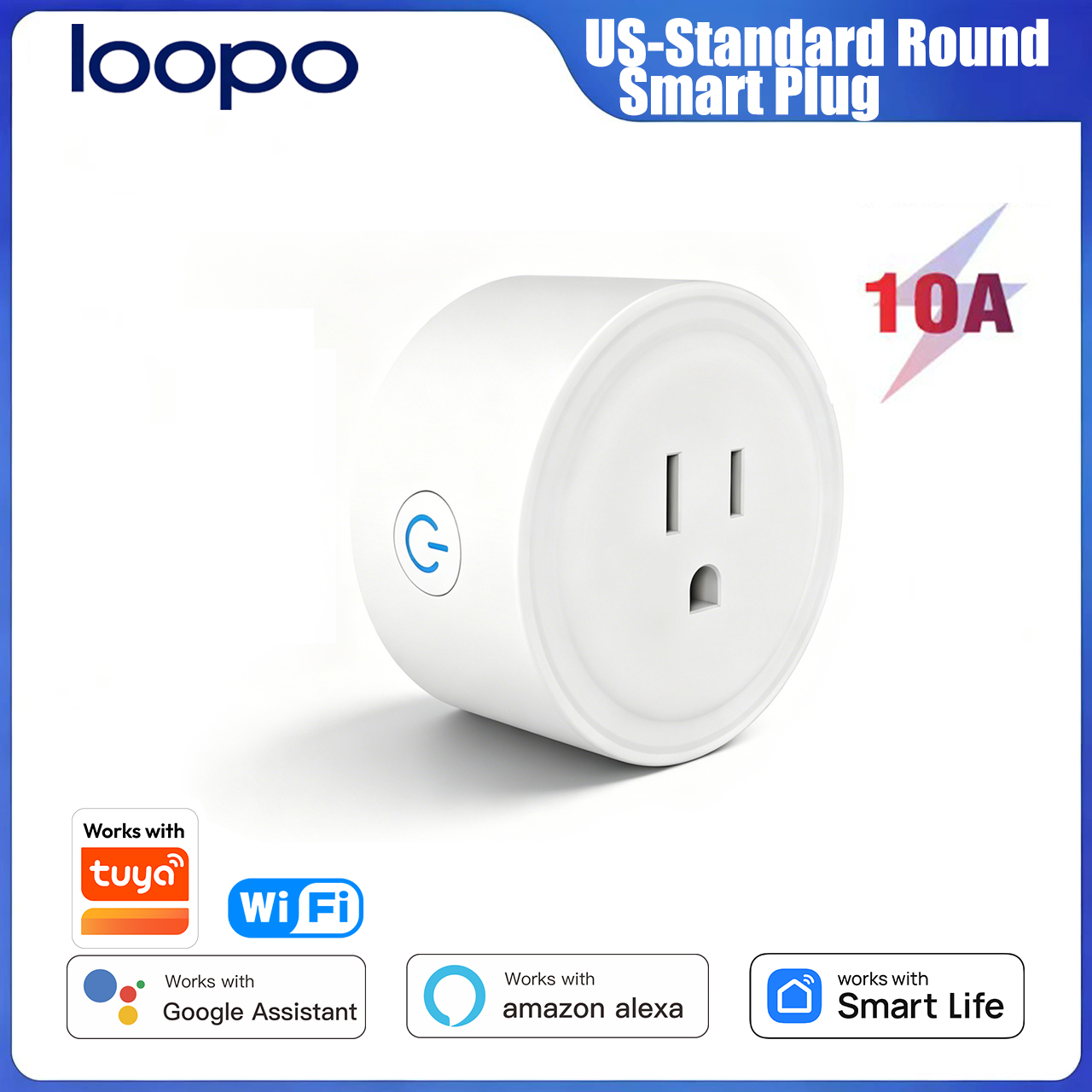 Smart Home Wiz - Tuya WiFi US Round 10A Smart