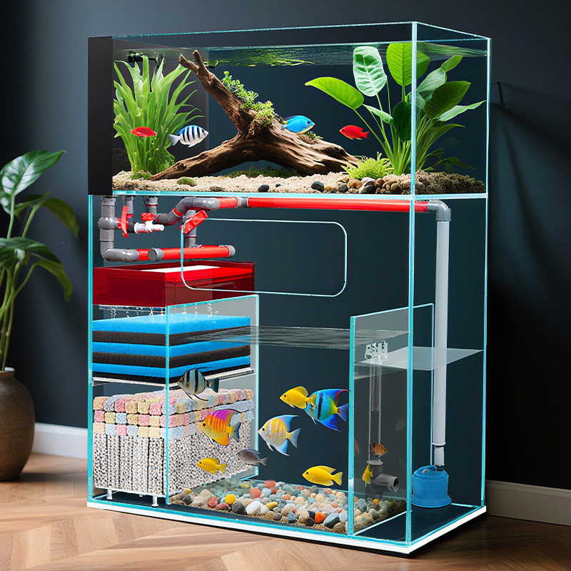 Smart Home For Living - Double-Layer Floor-Standing Ultra Clear Glass Filter