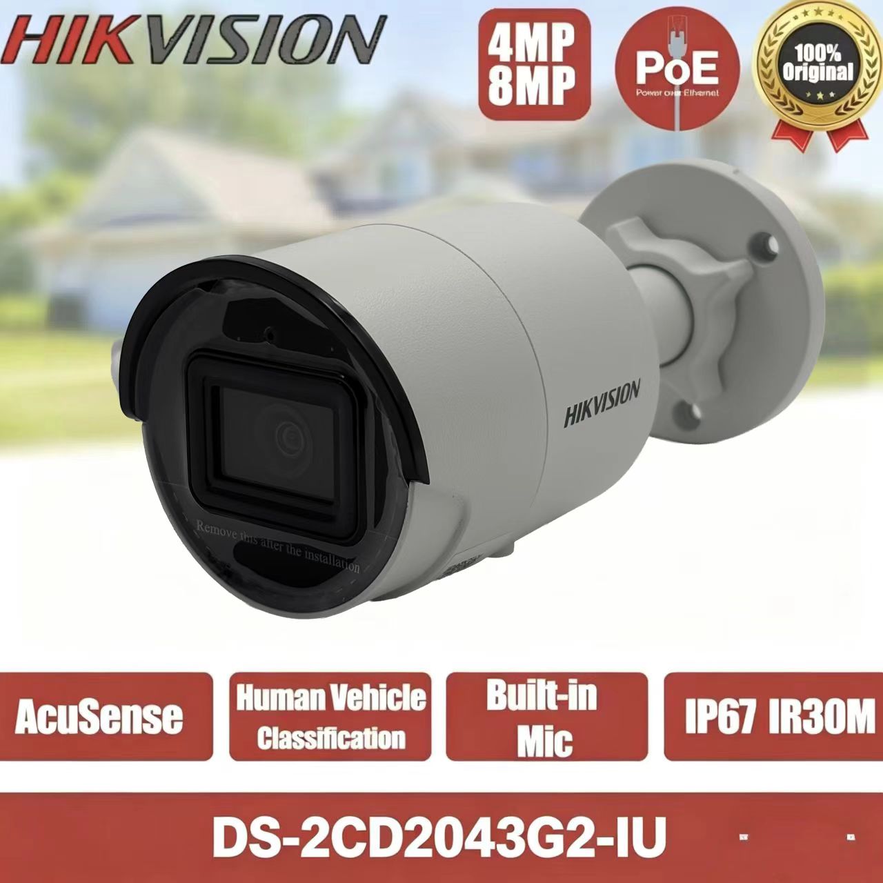 Smart Home Hikvision - Hikvision 4MP 8MP Mini Poe Camera