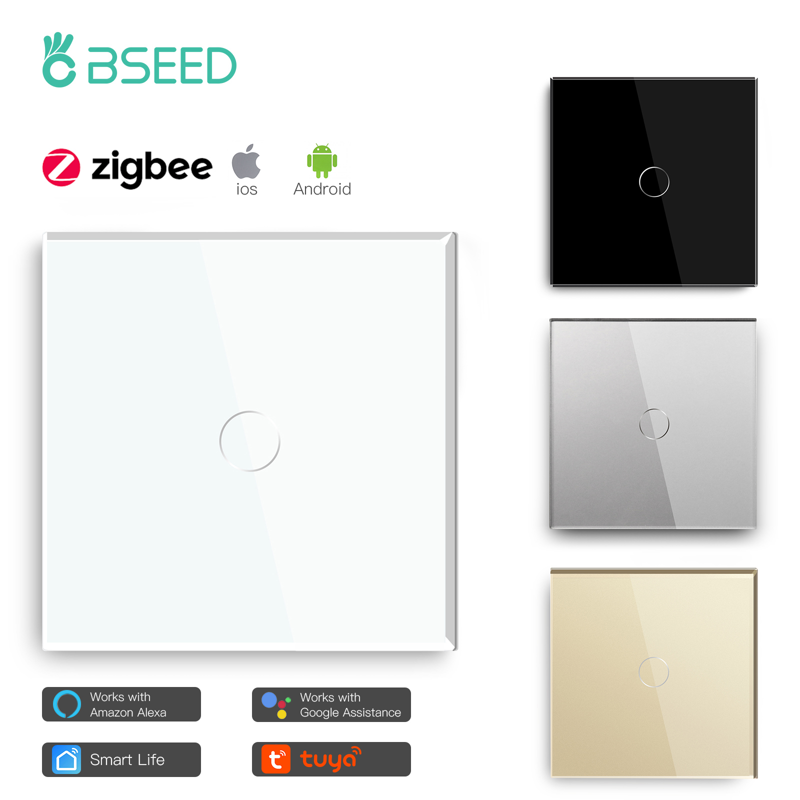 Smart Home For Living - Bseed Zigbee 1/2/3Gang EU Standard Touch