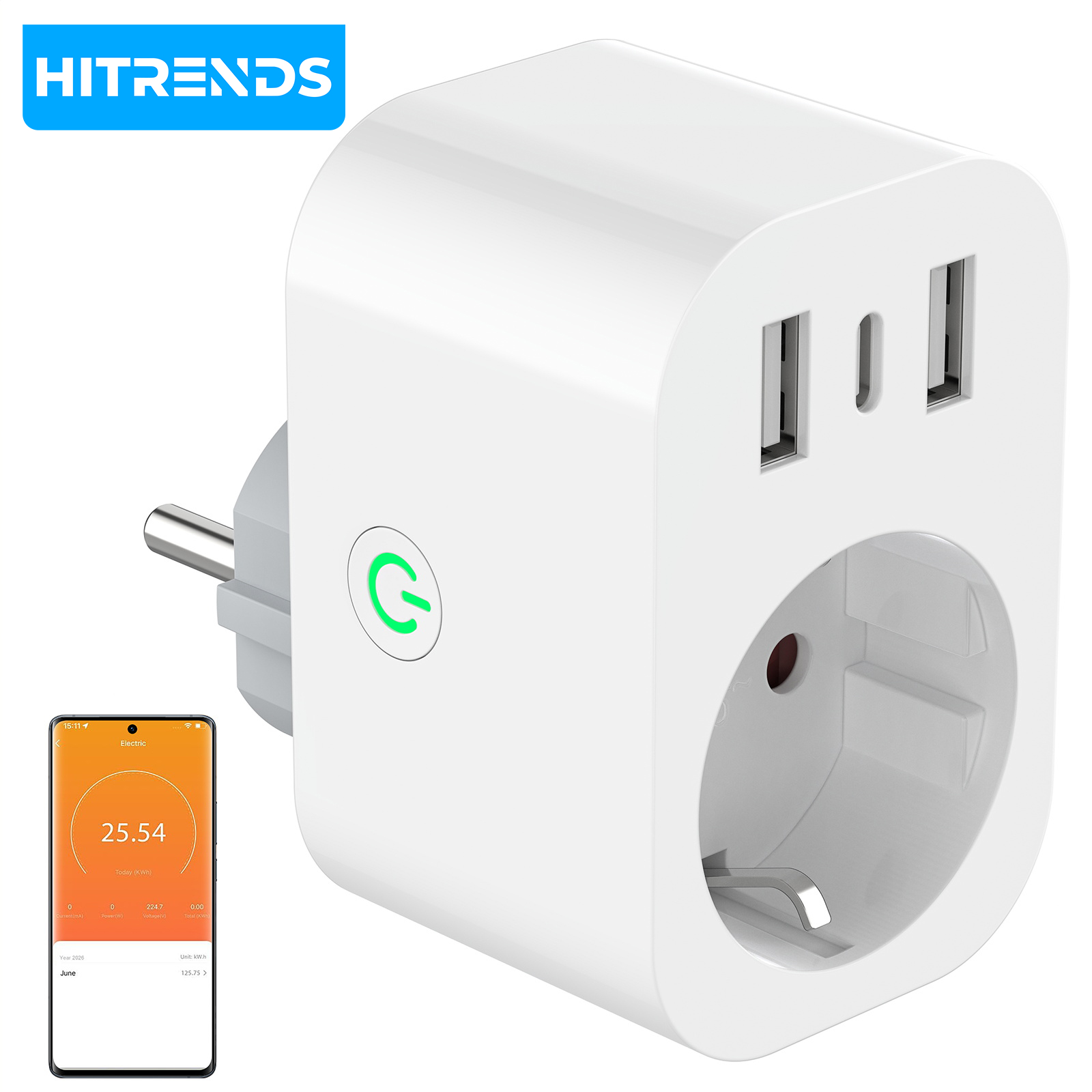 Smart Outdoor Plug - HITRENDS Smart Plug WIFI Socket with