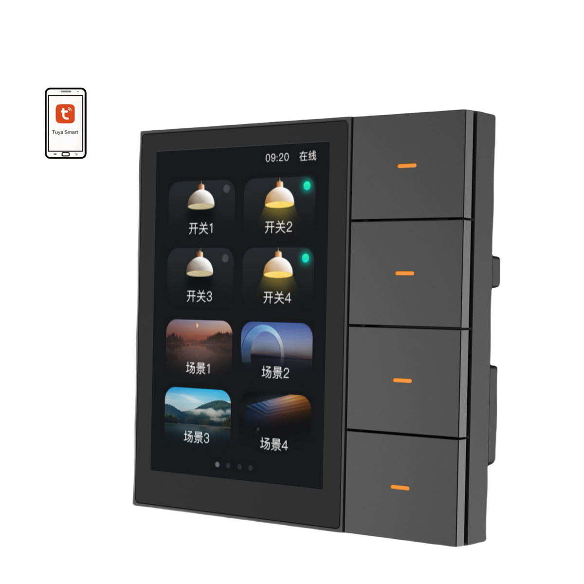 4 Gang Zigbee Smart Life Smart - đánh giá và giá Smart Home Control Panel