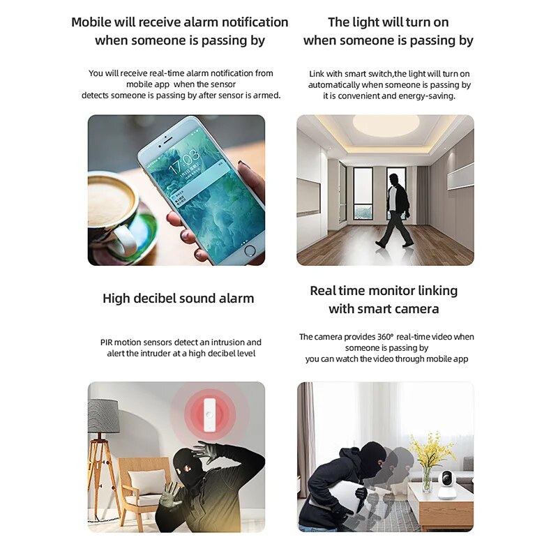Tuya WiFi Zigbee PIR Motion Se - đánh giá và giá Smart Home Living Room