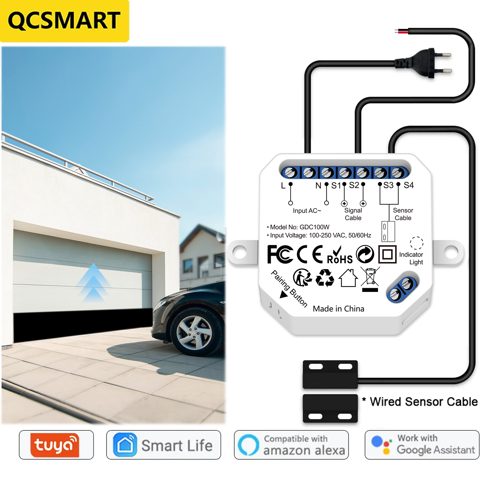 QCSMART Tuya Smart Life Garage - đánh giá và giá Smart Outdoor Plug