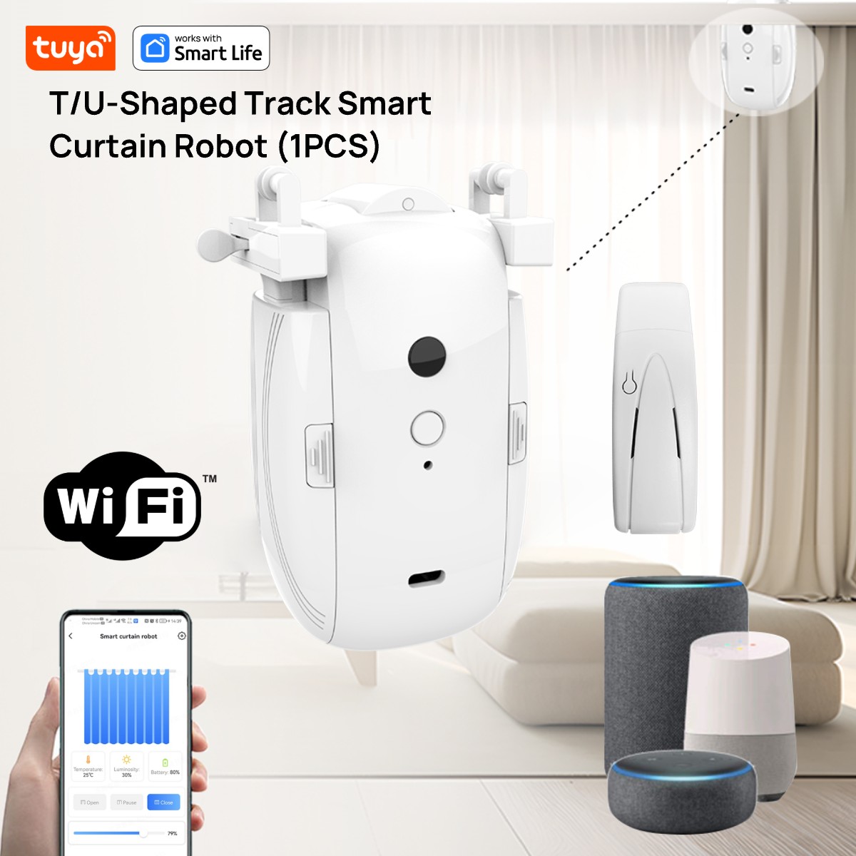 Tuya Smart WiFi Curtain Robot  - đánh giá và giá Smart Home Control Panel