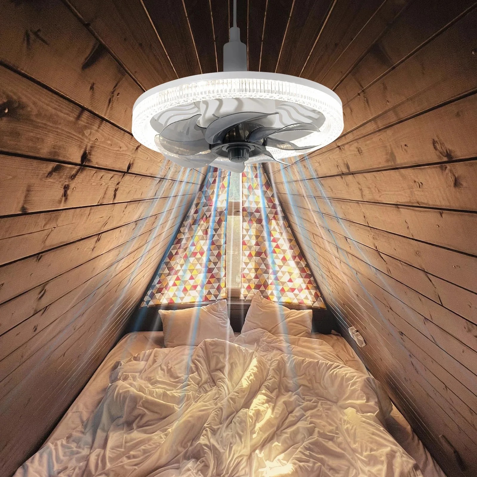 Smart LED Ceiling Fan Light wi - đánh giá và giá Smart Home Living Room