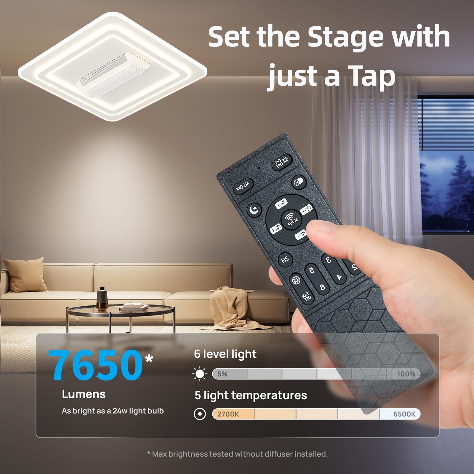 Modern Ceiling Fan with Light  - đánh giá và giá Smart Home For Living