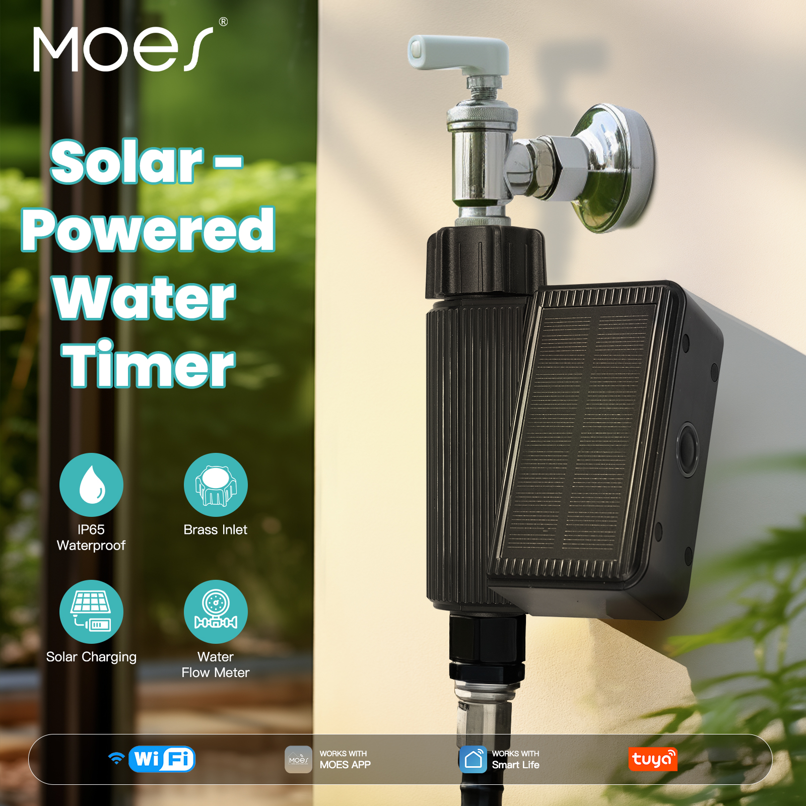 MOES Tuya US WiFi Solar Powere - đánh giá và giá Wifi Water Sensor