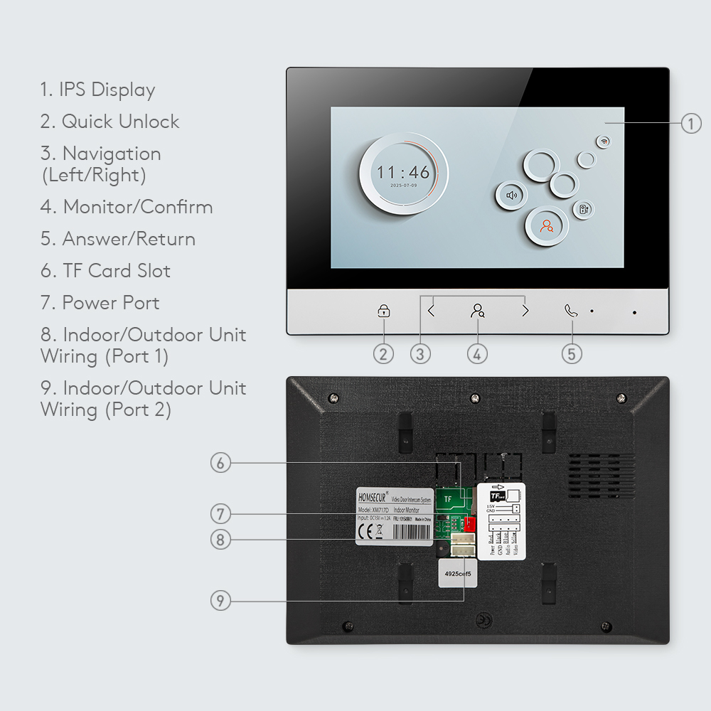 Tuya Smart WIFI Indoor Monitor - đánh giá và giá Smart Home Video Doorbell