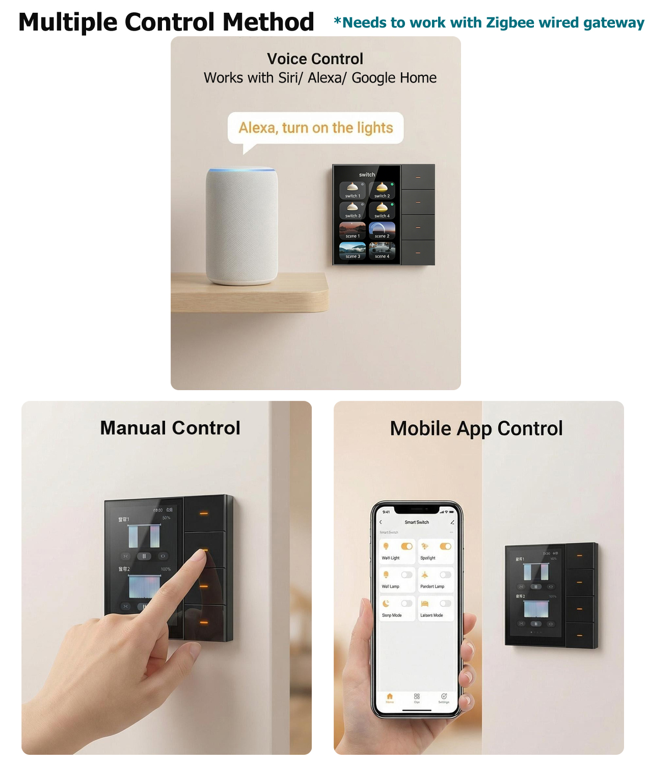 F3-pro Tuya Smart Panel ZigBee - đánh giá và giá Smart Home Control Panel