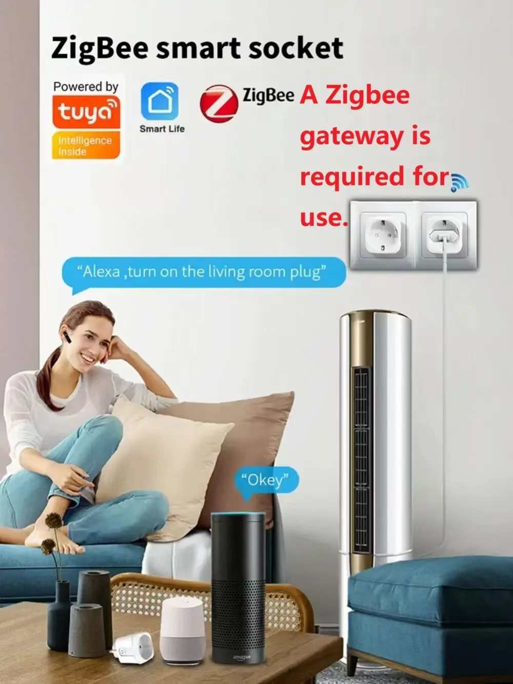 Tuya Zigbee Smart Plug 16A/20A - đánh giá và giá Smart Home Yandex