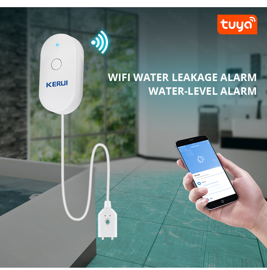 KERUI Smart  WiFi Water Sensor - đánh giá và giá Wifi Water Sensor