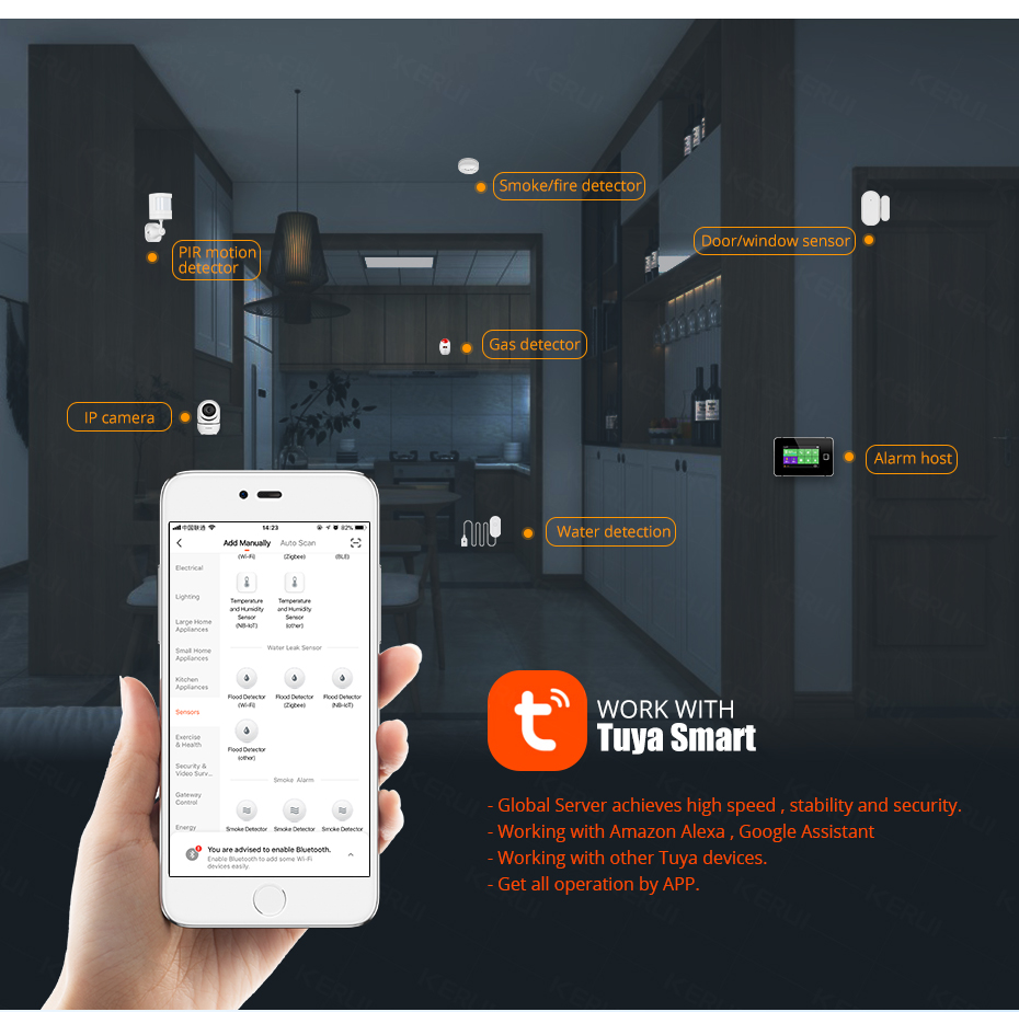 KERUI Smart  WiFi Water Sensor - đánh giá và giá Wifi Water Sensor