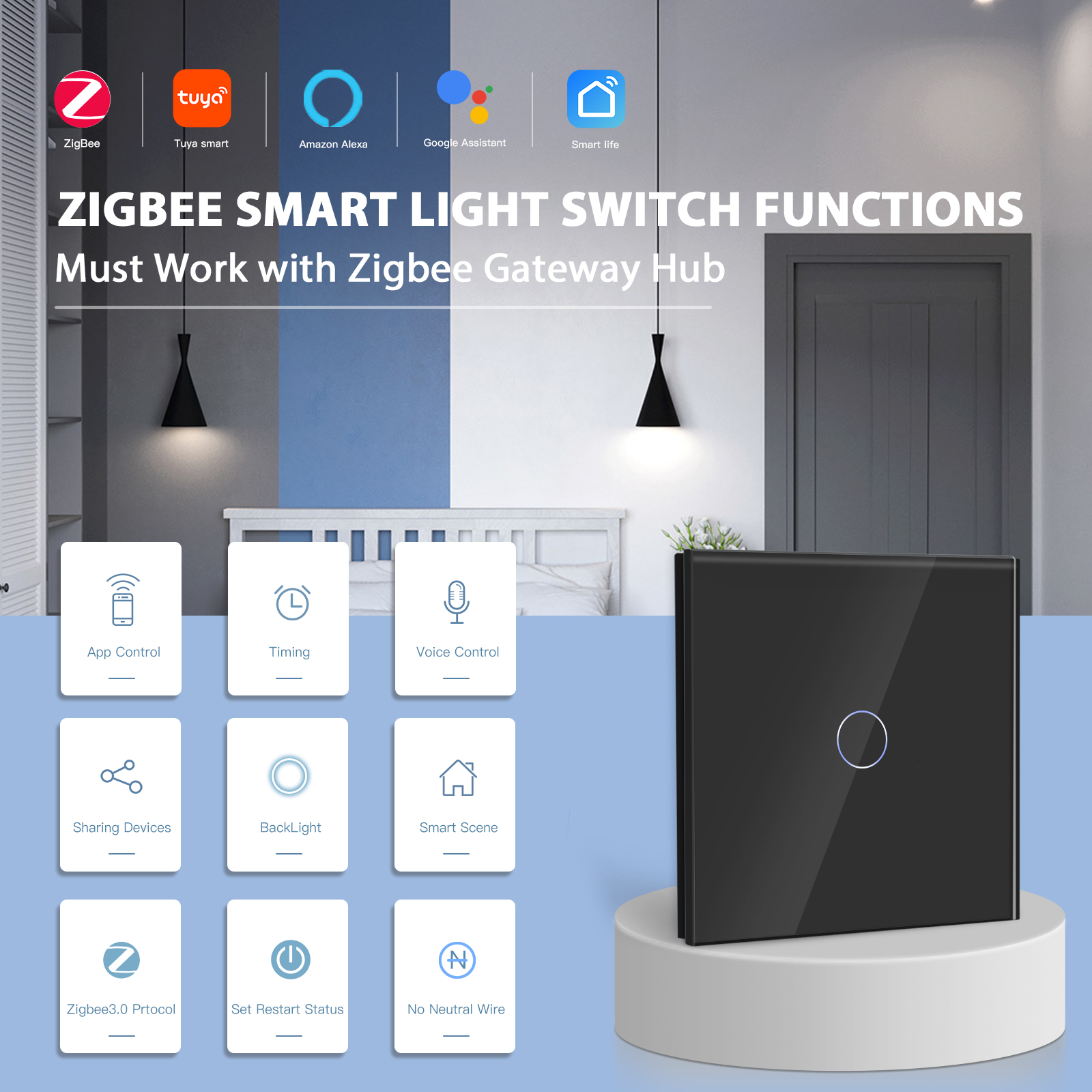 Bseed Zigbee 1/2/3Gang EU Stan - đánh giá và giá Smart Home For Living