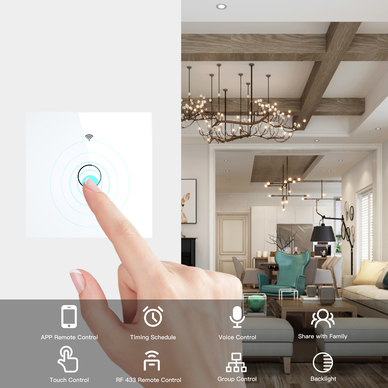 NEW WiFi Smart Light Switch RF - đánh giá và giá Smart Home Wiz
