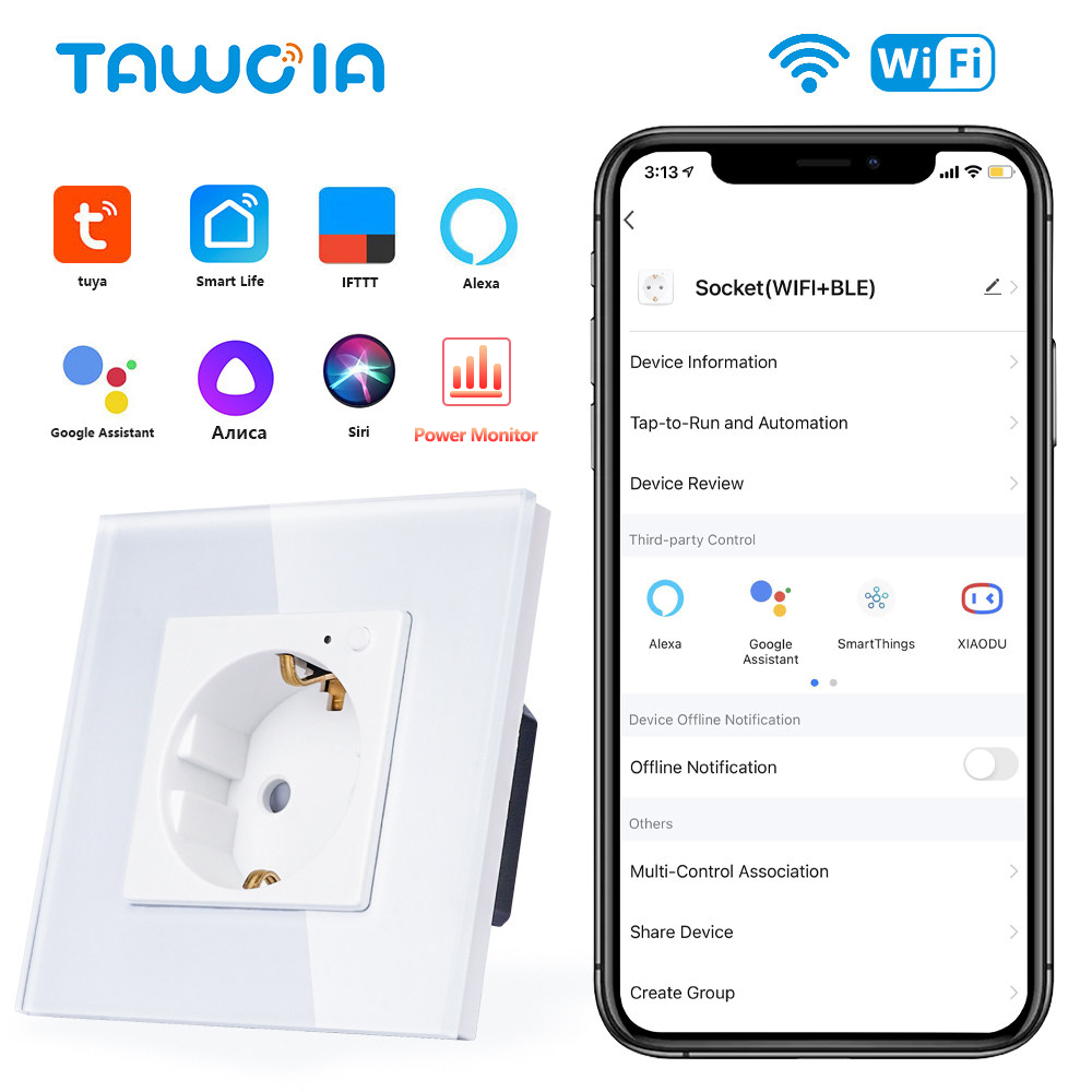 TAWOIA Wifi Wall Socket EU Sta - đánh giá và giá Smart Home Yandex