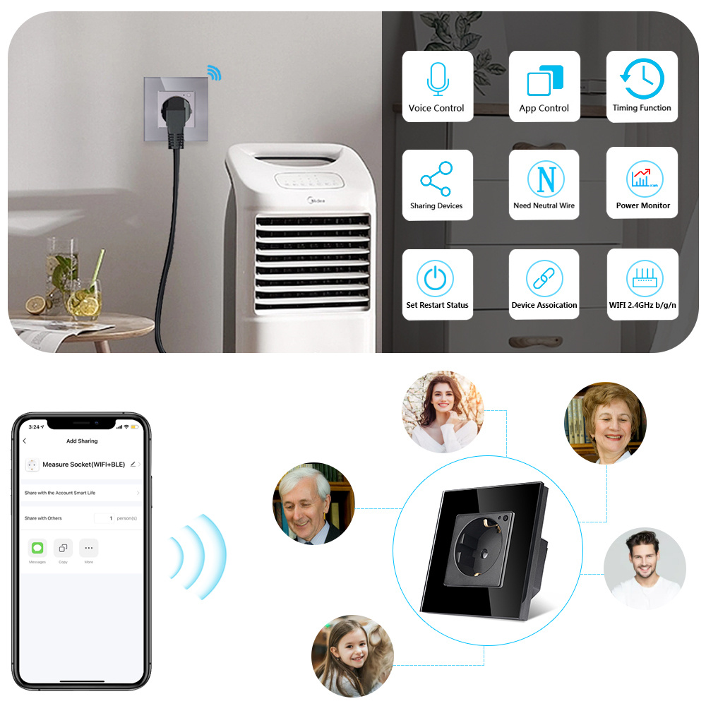 TAWOIA Wifi Wall Socket EU Sta - đánh giá và giá Smart Home Yandex