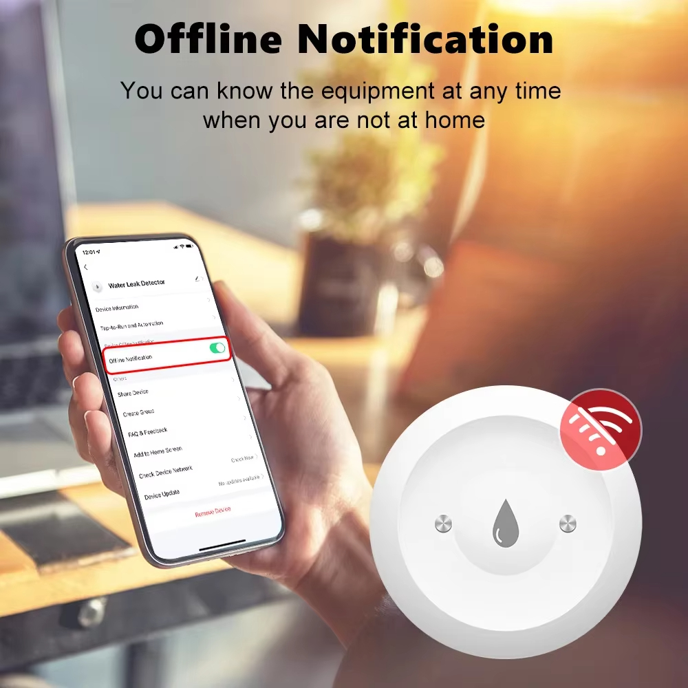 Tuya ZigBee 3.0 Water Leak Det - đánh giá và giá Smart Home Kitchen