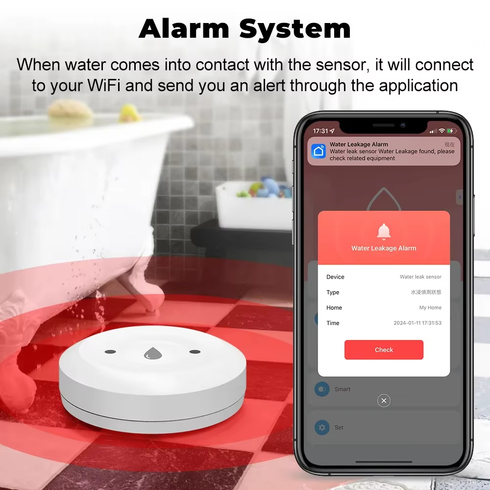 Tuya ZigBee 3.0 Water Leak Det - đánh giá và giá Smart Home Kitchen