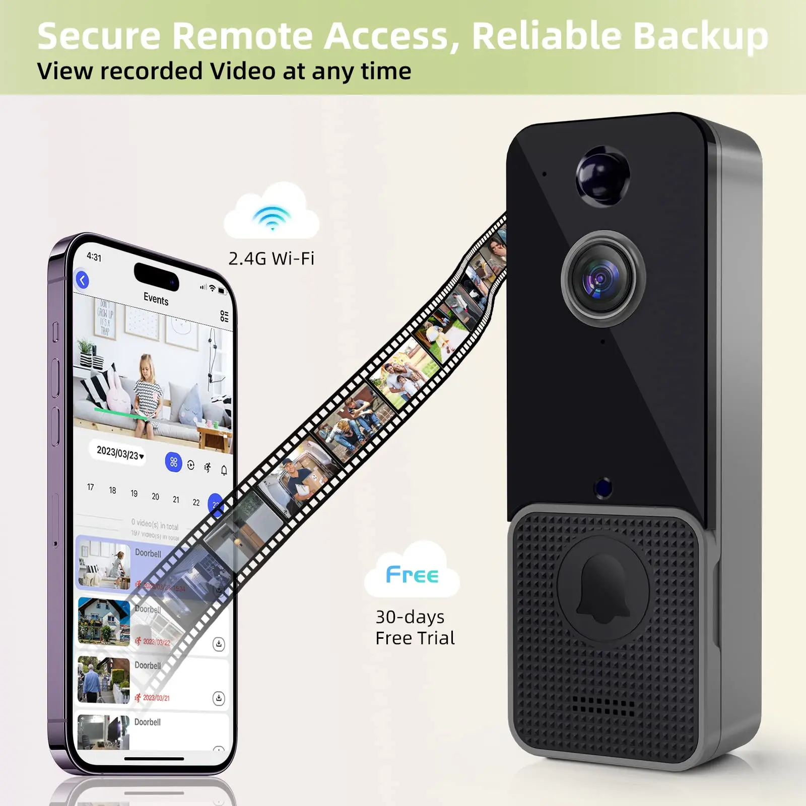 Wireless WiFi Video Doorbell C - đánh giá và giá Smart Home Video Doorbell