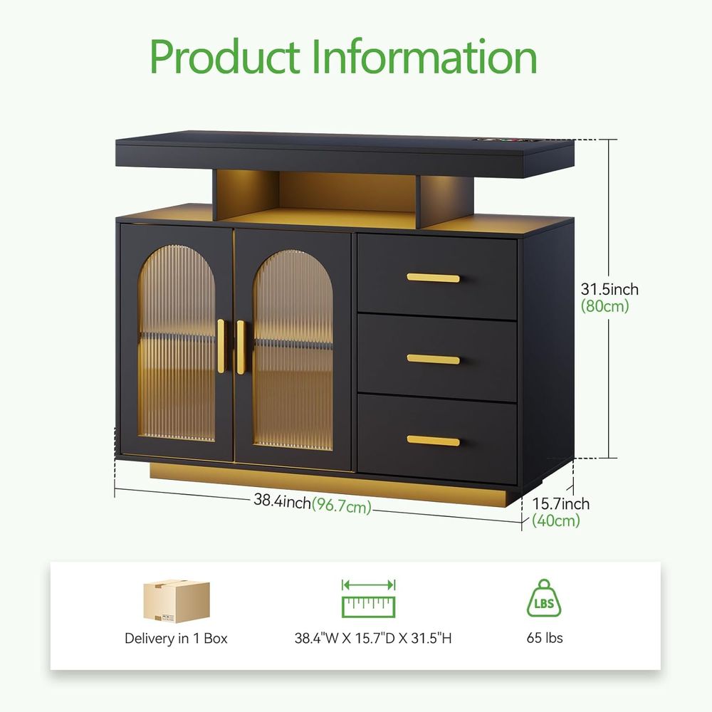 LED-Illuminated Sideboard with - đánh giá và giá Smart Home For Living