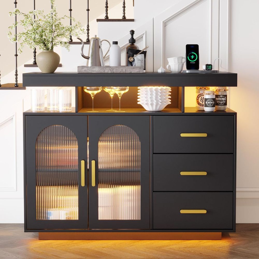 LED-Illuminated Sideboard with - đánh giá và giá Smart Home For Living