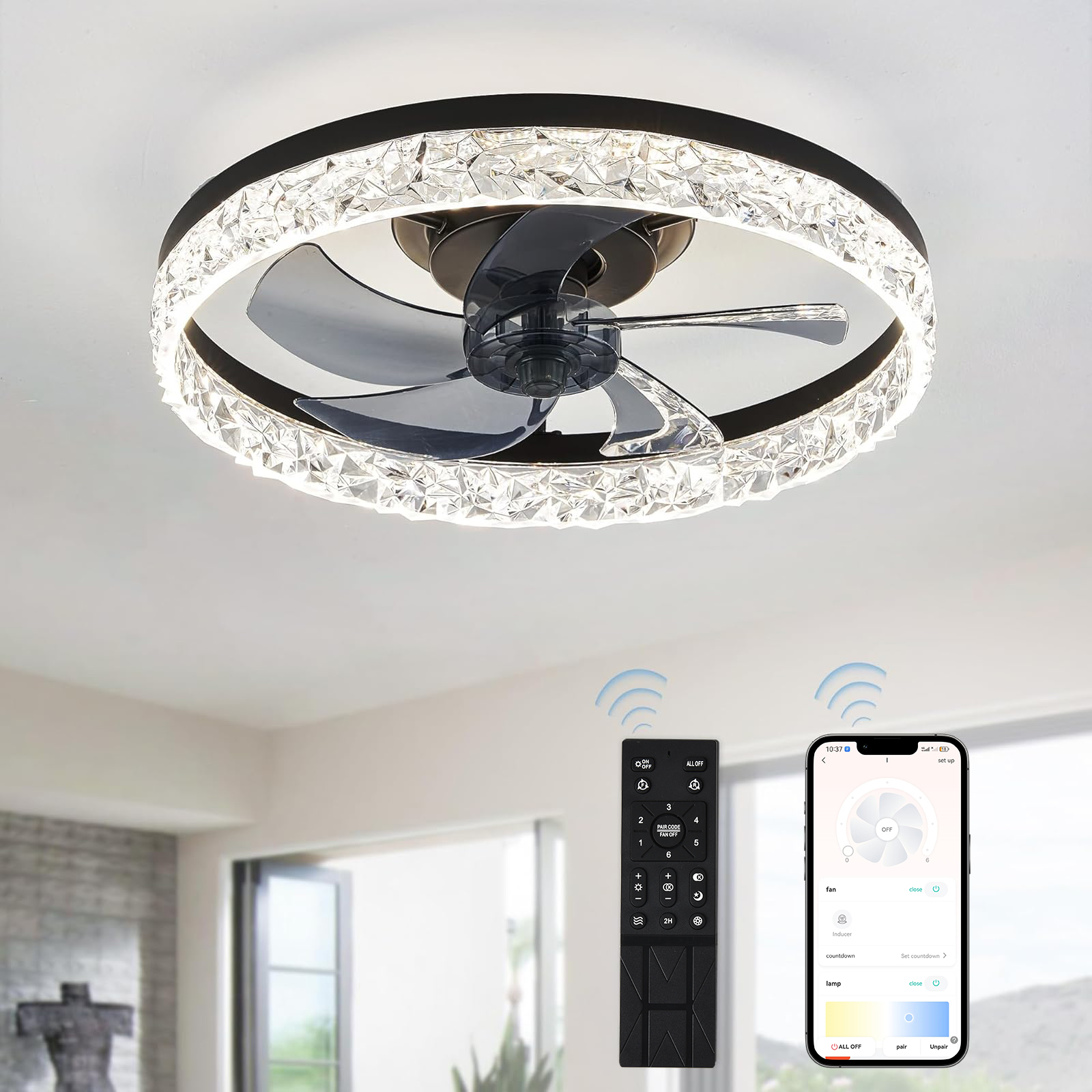 Modern LED Ceiling Fan Lmap Re - đánh giá và giá Smart Home For Living