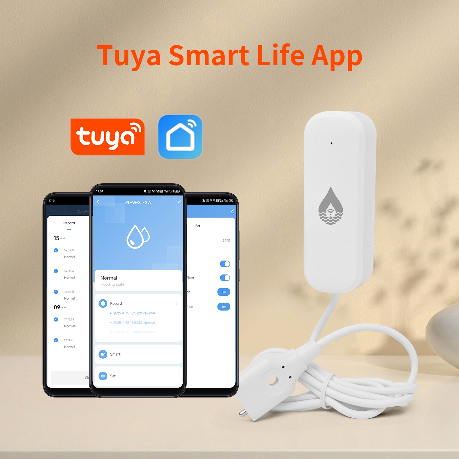 YFK Tuya WiFi Water Leakage Se - đánh giá và giá Wifi Water Sensor