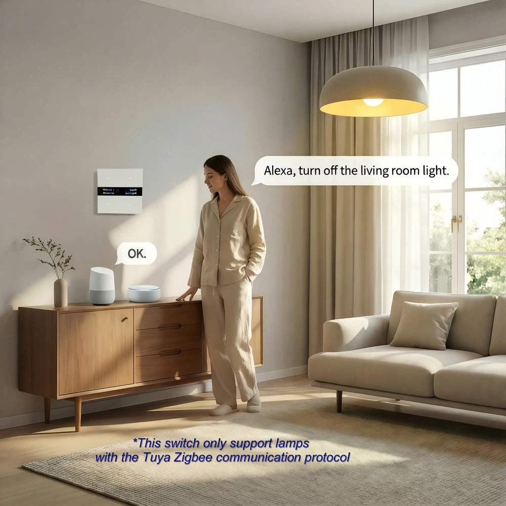 M8 pro Zigbee smart switch pan - đánh giá và giá Smart Home Control Panel