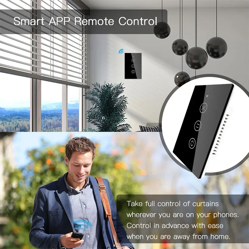Wifi RF433 Touch Smart Curtain - đánh giá và giá Smart Home Living Room