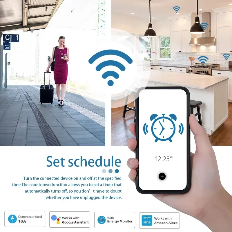 1pcs Smart Socket EU 16A/20A W - đánh giá và giá Smart Outdoor Plug