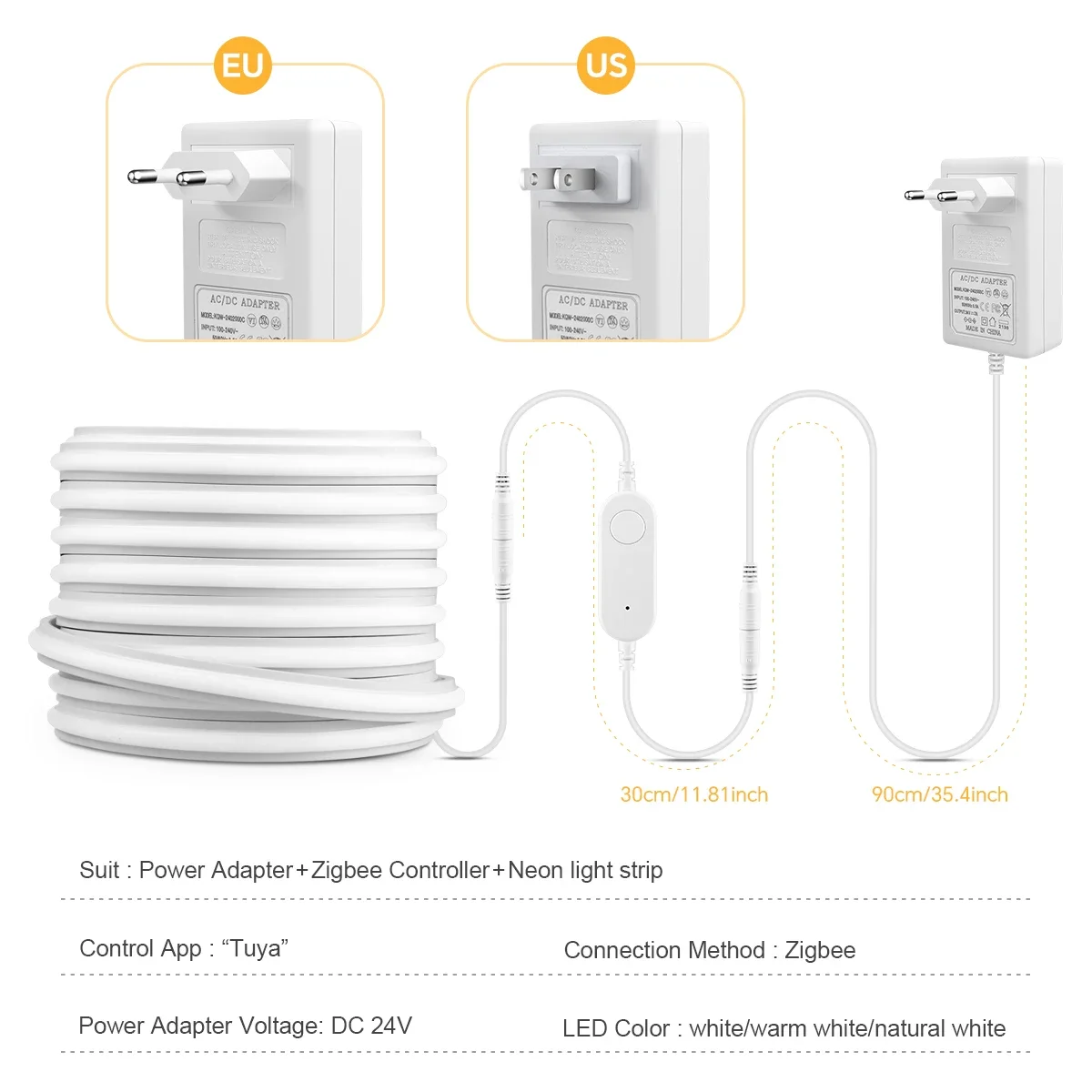 Zigbee 3.0 24V Neon LED Strip  - đánh giá và giá Smart Home Kitchen