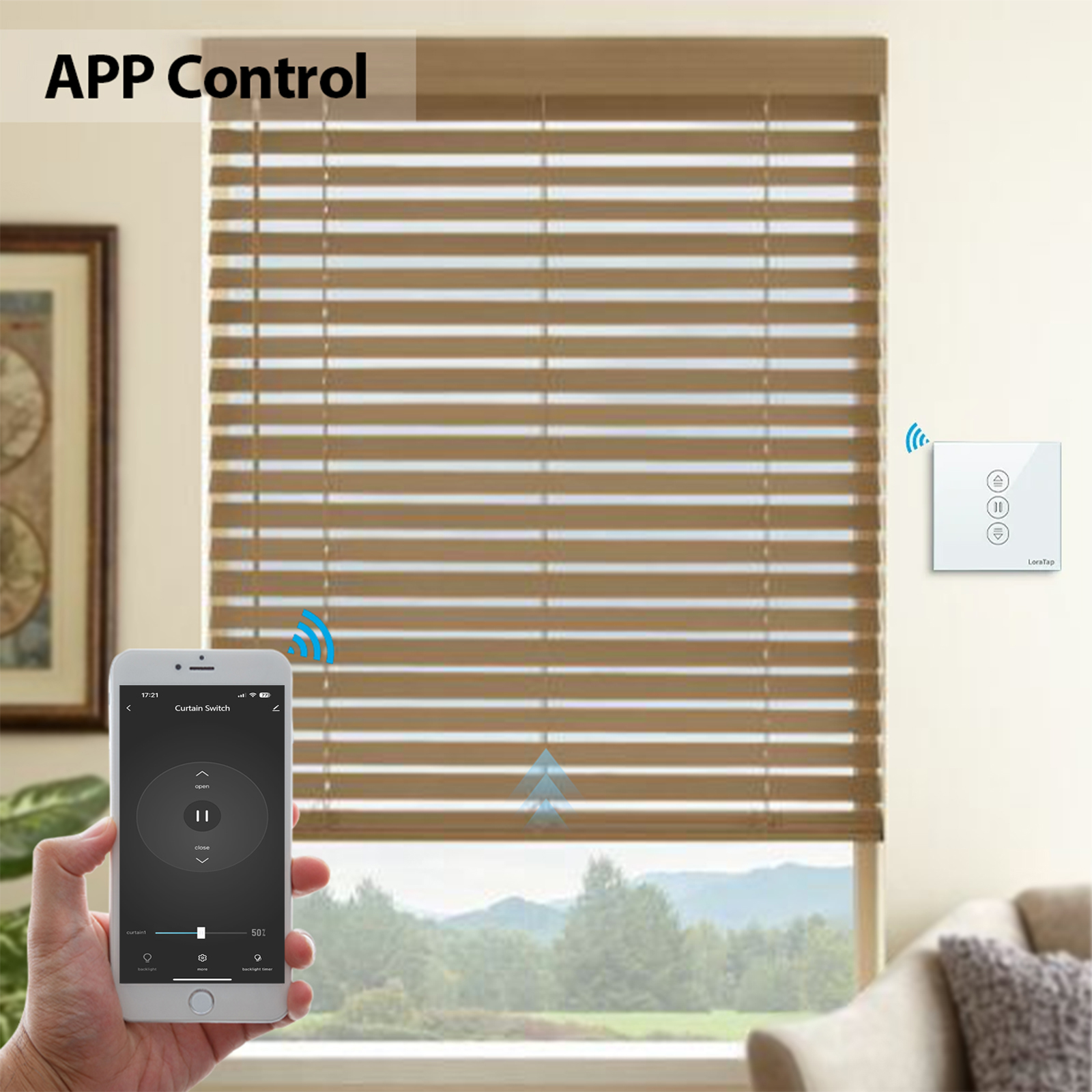 Tuya Smart Life EU WiFi Roller - đánh giá và giá Smart Home Living Room