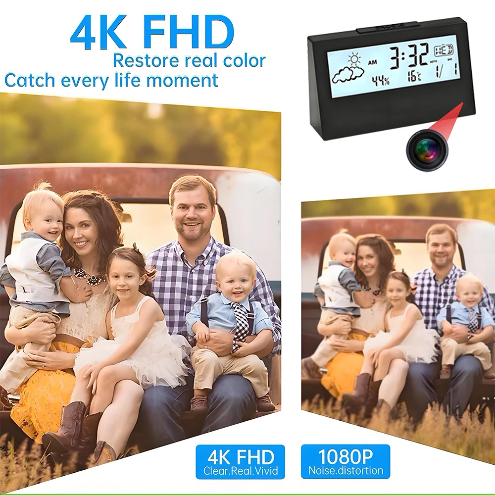 4K WiFi Clock Camera with Moti - đánh giá và giá Smart Home For Living