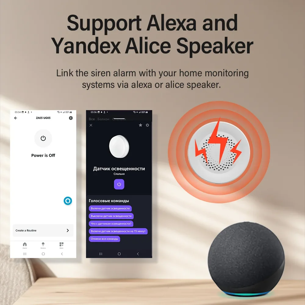 Tuya Zigbee WiFi Siren Alarm F - đánh giá và giá Smart Home Yandex